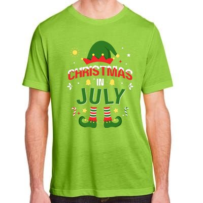 Christmas In July Funny Elf For Summer Xmas Adult ChromaSoft Performance T-Shirt