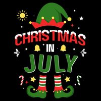 Christmas In July Funny Elf For Summer Xmas Hoodie