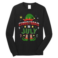 Christmas In July Funny Elf For Summer Xmas Long Sleeve Shirt