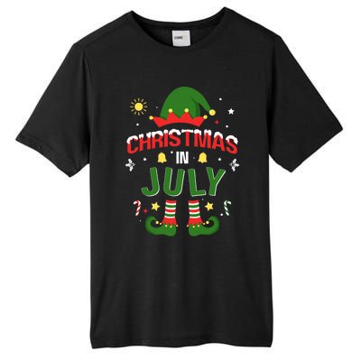 Christmas In July Funny Elf For Summer Xmas Tall Fusion ChromaSoft Performance T-Shirt