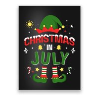 Christmas In July Funny Elf For Summer Xmas Poster