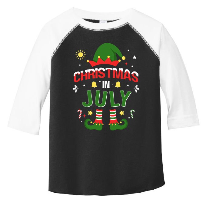 Christmas In July Funny Elf For Summer Xmas Toddler Fine Jersey T-Shirt
