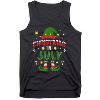 Christmas In July Funny Elf For Summer Xmas Tank Top