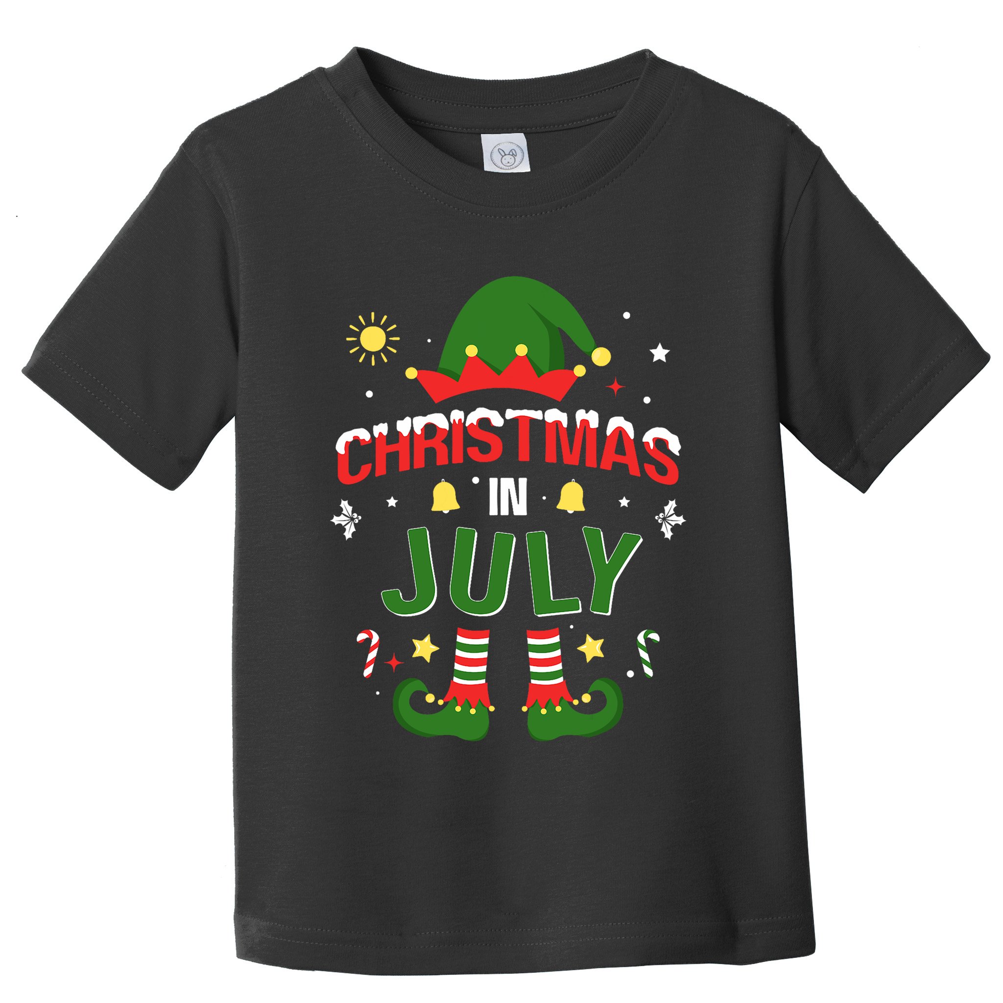 Christmas In July Funny Elf For Summer Xmas Toddler T-Shirt