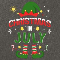 Christmas In July Funny Elf For Summer Xmas Cotton Canvas Backpack