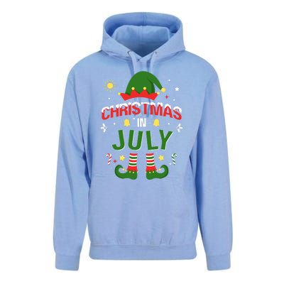 Christmas In July Funny Elf For Summer Xmas Unisex Surf Hoodie