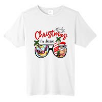 Christmas In June Sunglasses Santa Flamingo Summer Vacation  Tall Fusion ChromaSoft Performance T-Shirt