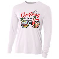 Christmas In June Sunglasses Santa Flamingo Summer Vacation  Cooling Performance Long Sleeve Crew