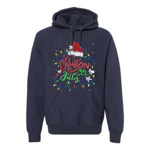 Christmas In July Lights Funny Summer Xmas Premium Hoodie