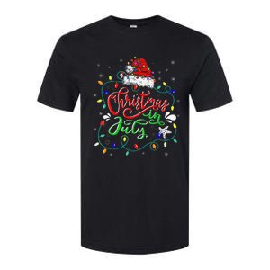 Christmas In July Lights Funny Summer Xmas Softstyle CVC T-Shirt