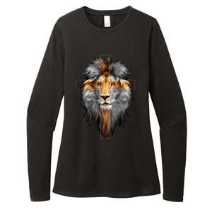 Christian Inspiration Jesus Lion Of Judah Womens CVC Long Sleeve Shirt