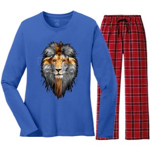 Christian Inspiration Jesus Lion Of Judah Women's Long Sleeve Flannel Pajama Set 