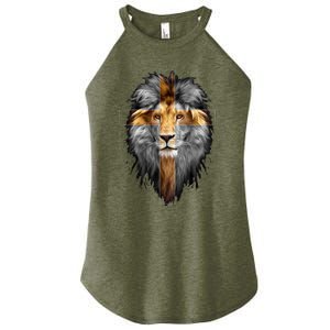 Christian Inspiration Jesus Lion Of Judah Women's Perfect Tri Rocker Tank