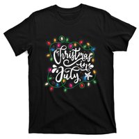 Christmas In July Lights Beach Vacation Summer Xmas T-Shirt