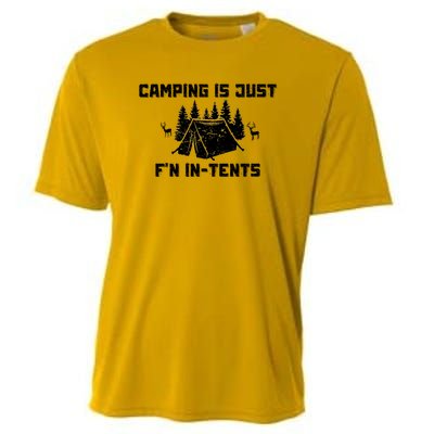 Camping Is Just F'n In Tents Cooling Performance Crew T-Shirt