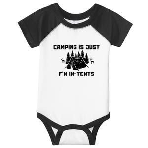 Camping Is Just F'n In Tents Infant Baby Jersey Bodysuit