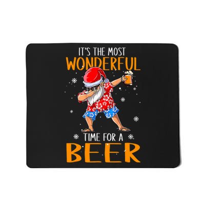 Christmas In July Santa Hawaiian Wonderful Beer Lover Mousepad