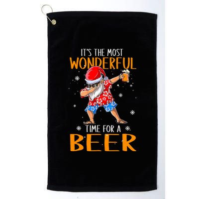 Christmas In July Santa Hawaiian Wonderful Beer Lover Platinum Collection Golf Towel