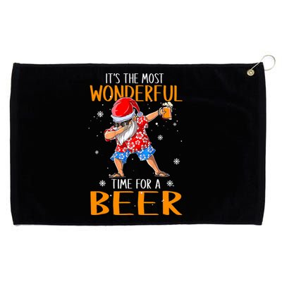 Christmas In July Santa Hawaiian Wonderful Beer Lover Grommeted Golf Towel