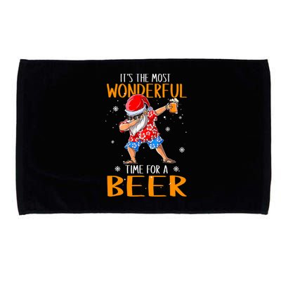 Christmas In July Santa Hawaiian Wonderful Beer Lover Microfiber Hand Towel