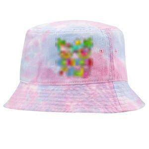 Christmas In July Funny Santa Surfing Summer Beach Vacation Tie-Dyed Bucket Hat