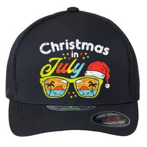 Christmas In July Sunglasses Santa Beach Summer Summer Xmas Flexfit Unipanel Trucker Cap