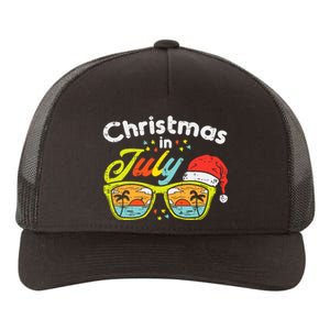 Christmas In July Sunglasses Santa Beach Summer Summer Xmas Yupoong Adult 5-Panel Trucker Hat