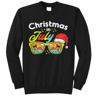 Christmas In July Sunglasses Santa Beach Summer Summer Xmas Sweatshirt