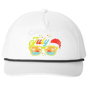 Christmas In July Sunglasses Santa Beach Summer Summer Xmas Snapback Five-Panel Rope Hat