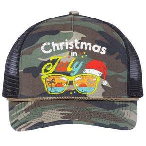 Christmas In July Sunglasses Santa Beach Summer Summer Xmas Retro Rope Trucker Hat Cap