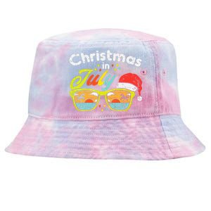 Christmas In July Sunglasses Santa Beach Summer Summer Xmas Tie-Dyed Bucket Hat