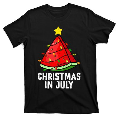 Christmas In July Watermelon Summer Beach Vacation T-Shirt