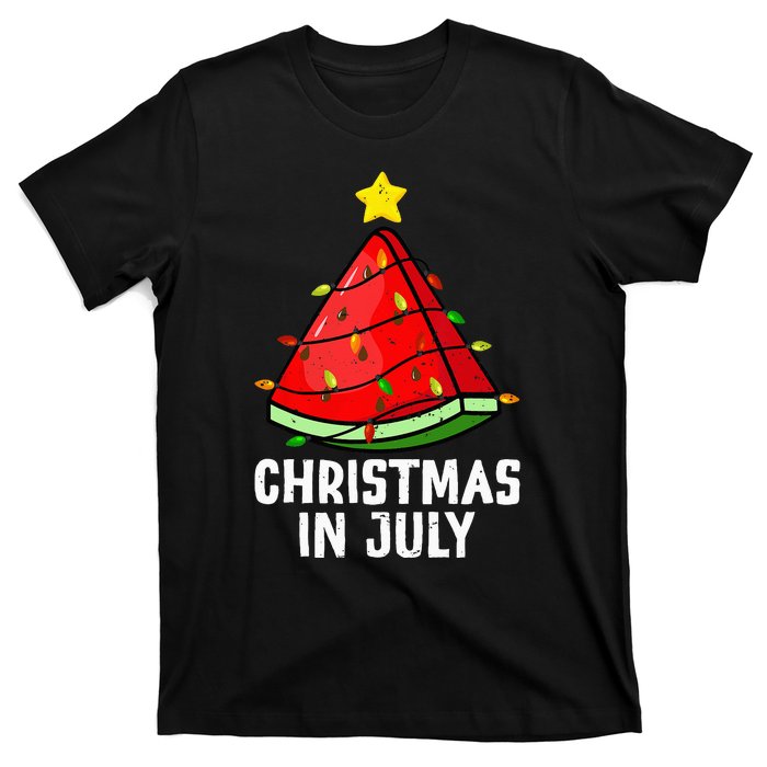 Christmas In July Watermelon Summer Beach Vacation T-Shirt