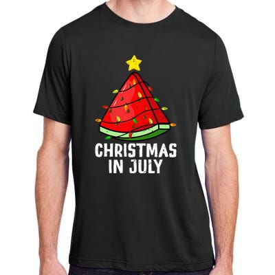 Christmas In July Watermelon Summer Beach Vacation Adult ChromaSoft Performance T-Shirt