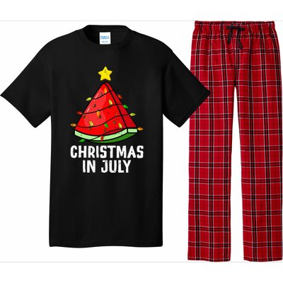 Christmas In July Watermelon Summer Beach Vacation Pajama Set