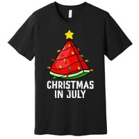 Christmas In July Watermelon Summer Beach Vacation Premium T-Shirt