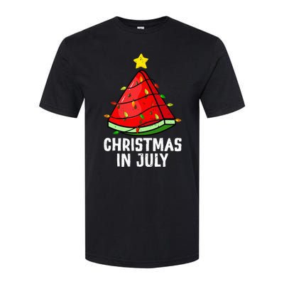 Christmas In July Watermelon Summer Beach Vacation Softstyle CVC T-Shirt