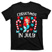 Christmas In July Cute Mermaid Summer Vacation T-Shirt