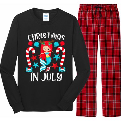 Christmas In July Cute Mermaid Summer Vacation Long Sleeve Pajama Set