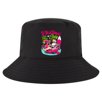 Christmas In July Hawaiian Santa Claus Beach Summer Vacation Cool Comfort Performance Bucket Hat