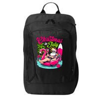 Christmas In July Hawaiian Santa Claus Beach Summer Vacation City Backpack