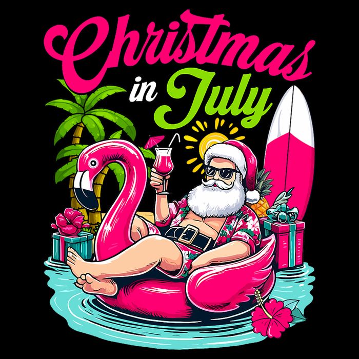 Christmas In July Hawaiian Santa Claus Beach Summer Vacation City Backpack