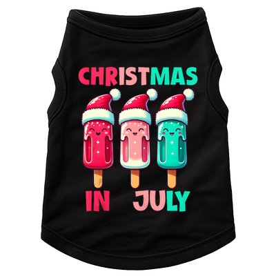 Christmas In July Ice Pops In Santa Hat Cute Doggie Tank
