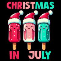 Christmas In July Ice Pops In Santa Hat Cute Apron