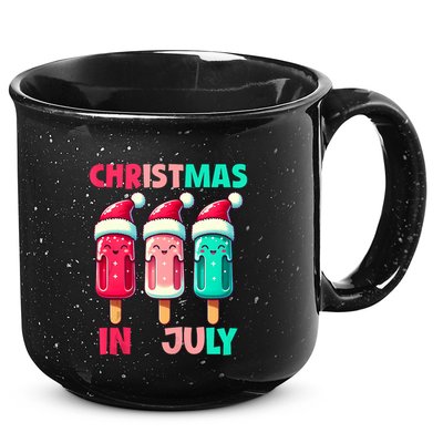 Christmas In July Ice Pops In Santa Hat Cute 15oz Campfire Ceramic Mug