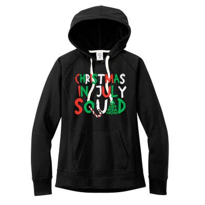 Christmas In July Squad Funny Summer Xmas Women's Fleece Hoodie