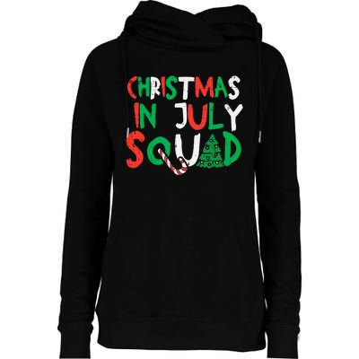 Christmas In July Squad Funny Summer Xmas Womens Funnel Neck Pullover Hood