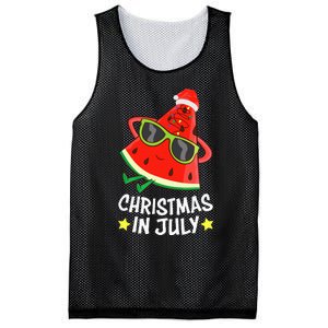 Christmas In July Watermelon Xmas Tree Summer Mesh Reversible Basketball Jersey Tank