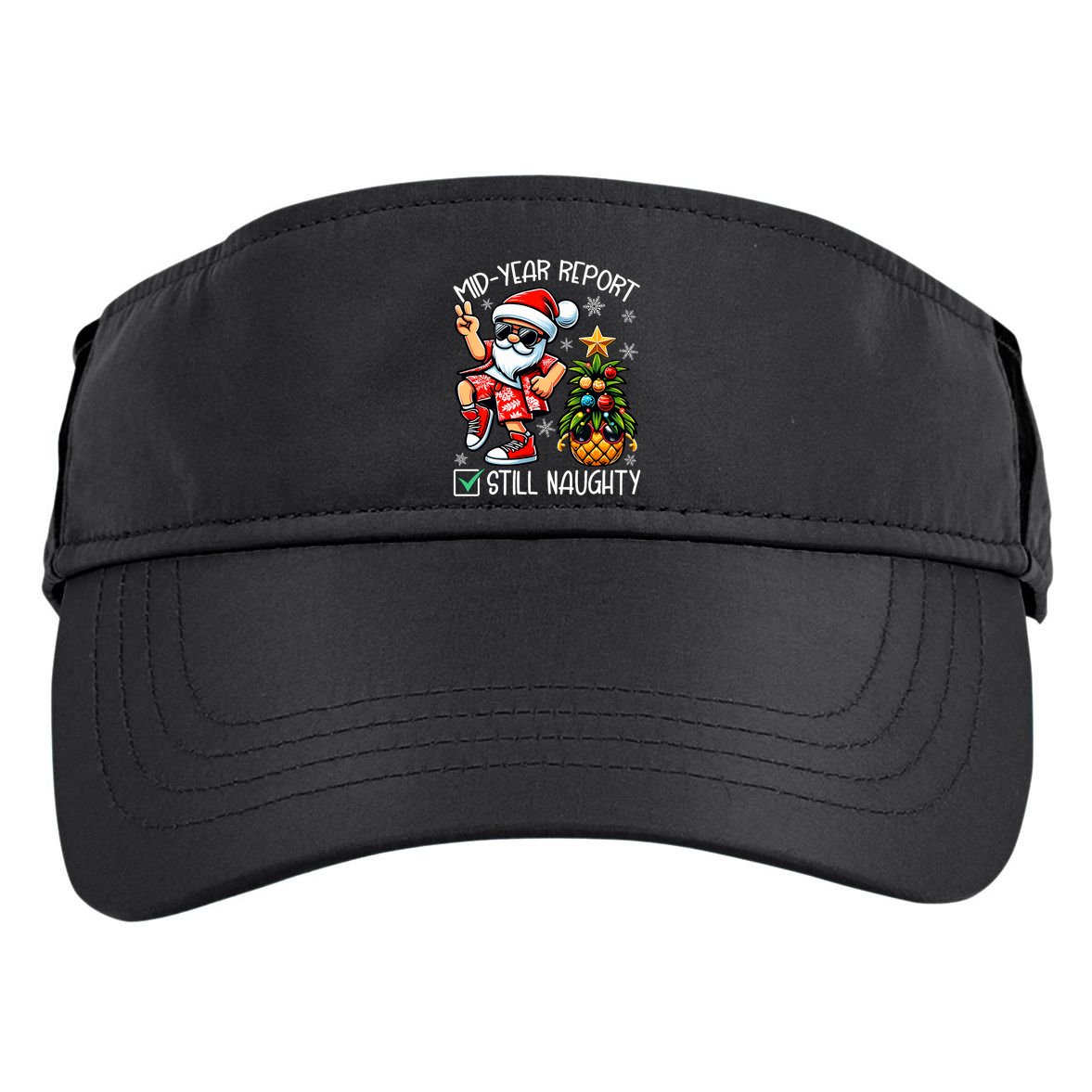 Christmas In July Mid Year Report Still Naughty Funny Adult Drive Performance Visor
