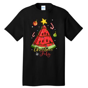 Christmas In July Watermelon Tree Tall T-Shirt